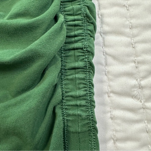 Aritzia TNA Chill Bodycon Malibu Olive Green Ruched Mini Dress - Picture 8 of 13